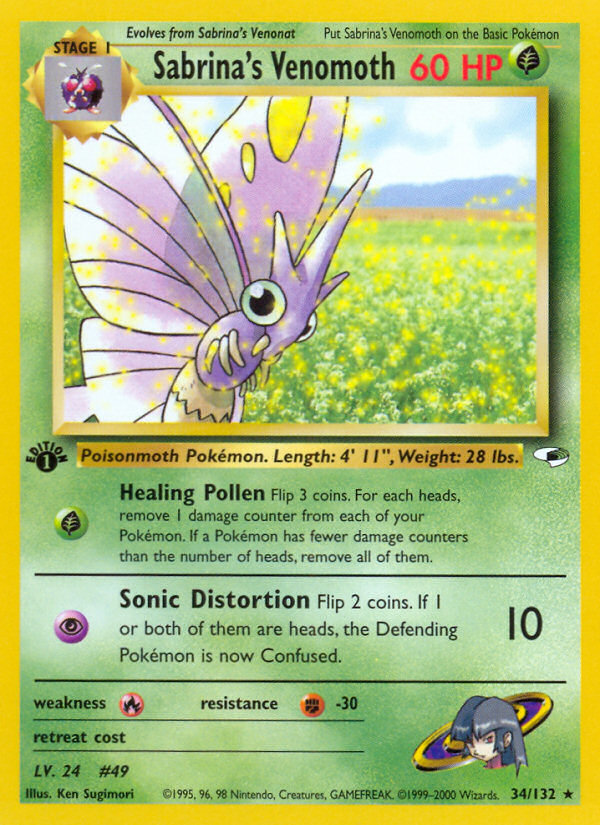 Sabrina's Venomoth 34/132 Gym Heroes