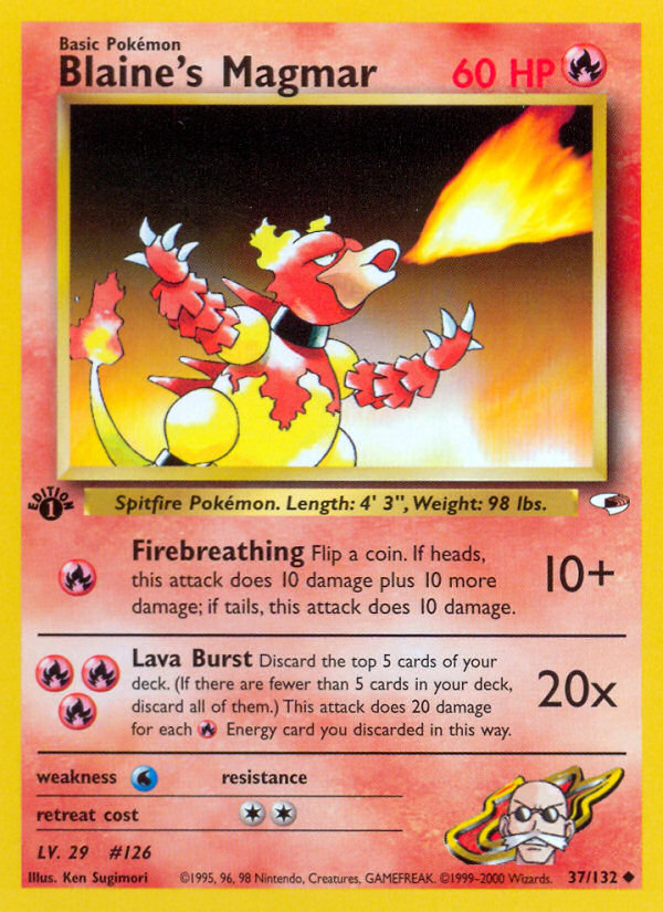 Blaine's Magmar 37/132 Gym Heroes