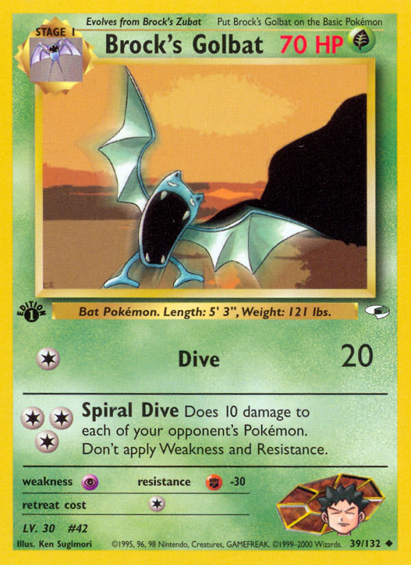 Brock's Golbat 39/132 Gym Heroes