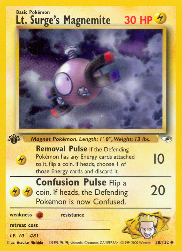 Lt. Surge's Magnemite 50/132 Gym Heroes