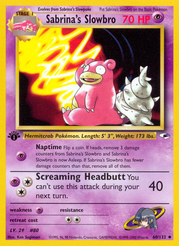 Sabrina's Slowbro 60/132 Gym Heroes