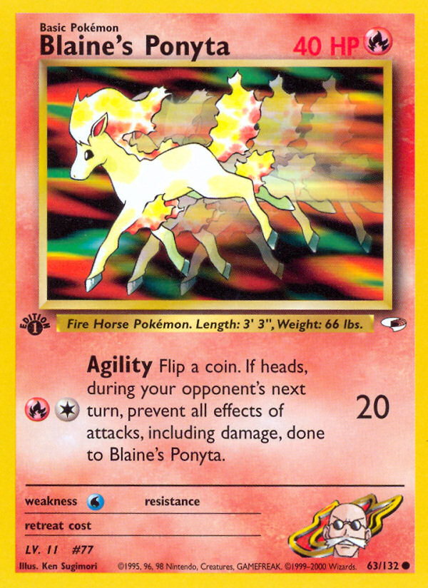 Blaine's Ponyta 63/132 Gym Heroes