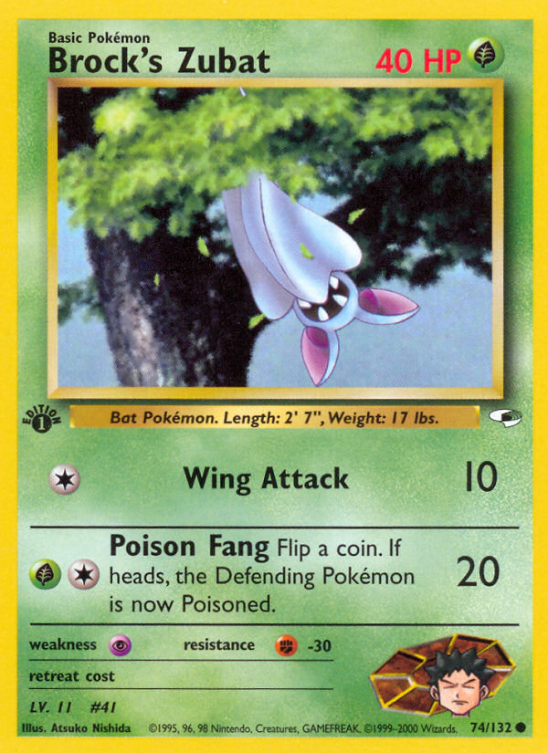Brock's Zubat 74/132 Gym Heroes