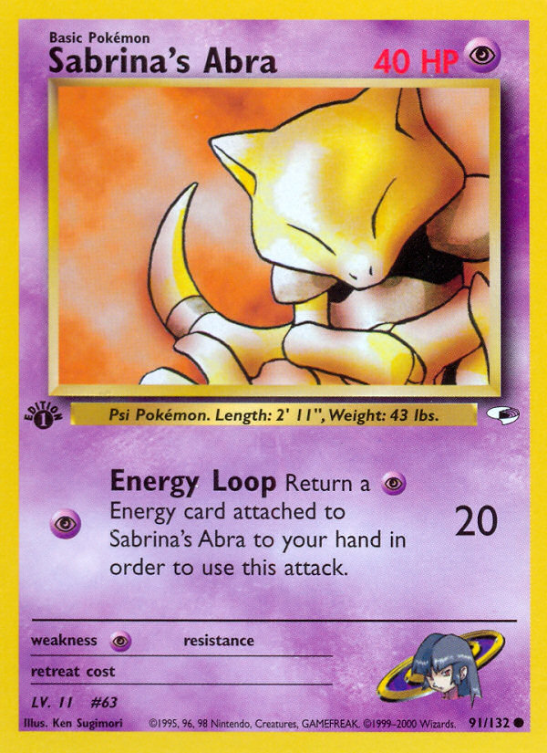 Sabrina's Abra 91/132 Gym Heroes