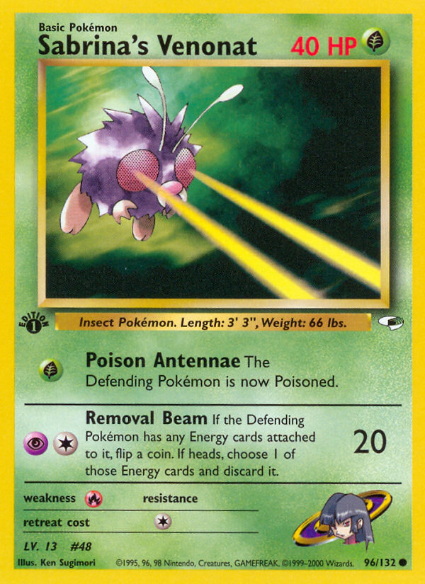 Sabrina's Venonat 96/132 Gym Heroes