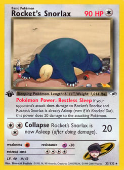 Rocket's Snorlax 33/132 Gym Heroes