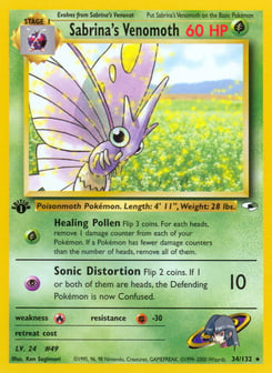 Sabrina's Venomoth 34/132 Gym Heroes