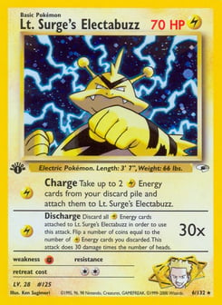 Lt. Surge's Electabuzz 6/132 Gym Heroes