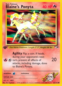 Blaine's Ponyta 63/132 Gym Heroes