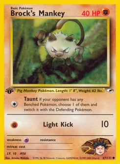 Brock's Mankey 67/132 Gym Heroes