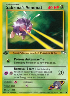 Sabrina's Venonat 96/132 Gym Heroes