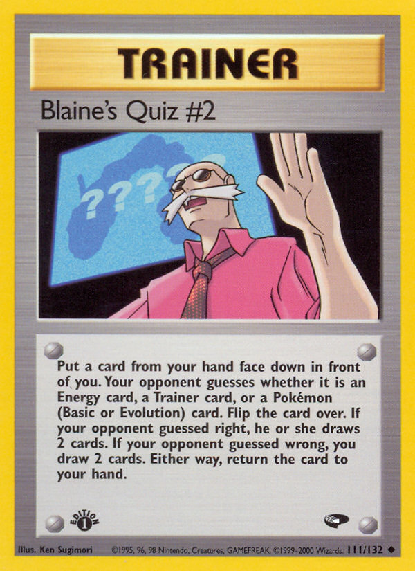 Blaine's Quiz 111/132 Gym Challenge