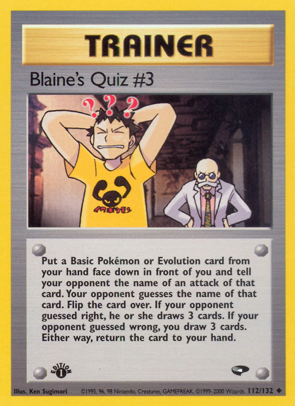 Blaine's Quiz 112/132 Gym Challenge