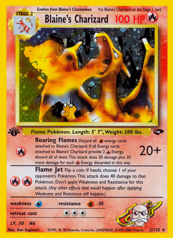 Blaine's Charizard 2/132 Gym Challenge