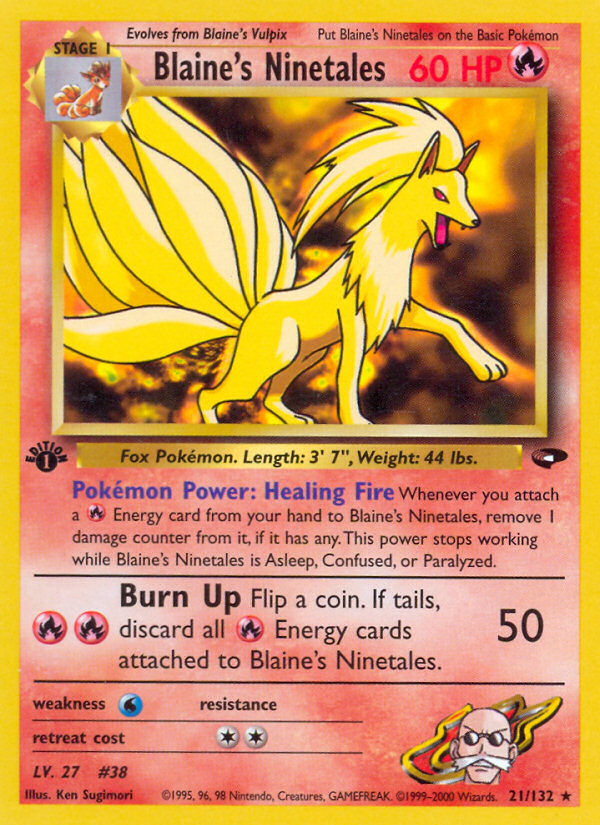 Blaine's Ninetales 21/132 Gym Challenge