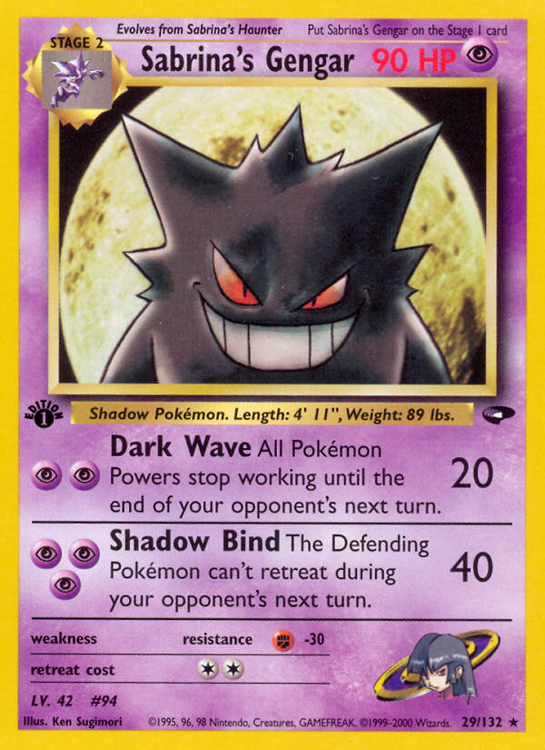 Sabrina's Gengar 29/132 Gym Challenge