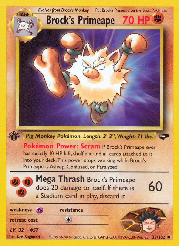 Brock's Primeape 35/132 Gym Challenge