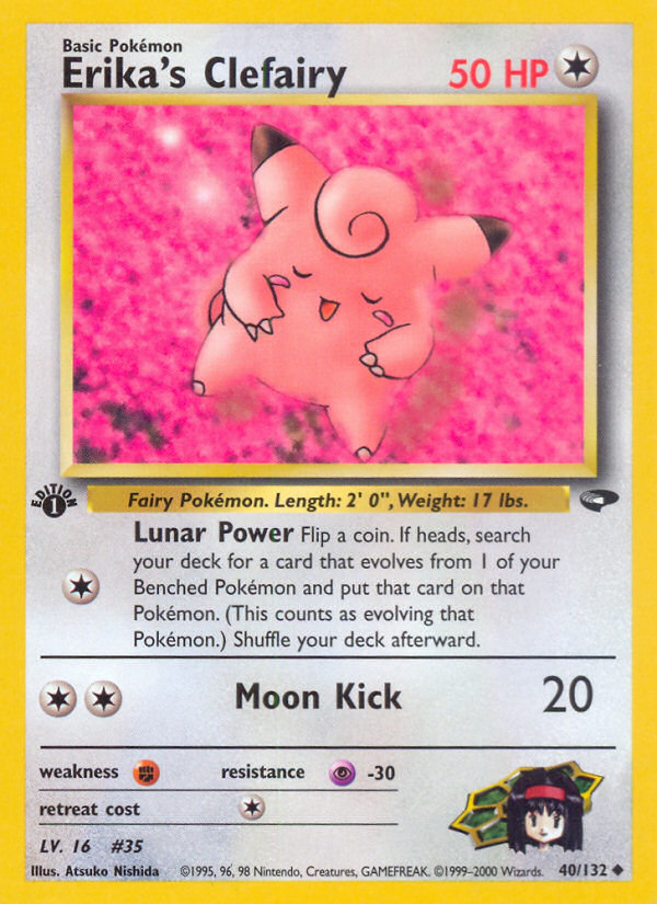 Erika's Clefairy 40/132 Gym Challenge