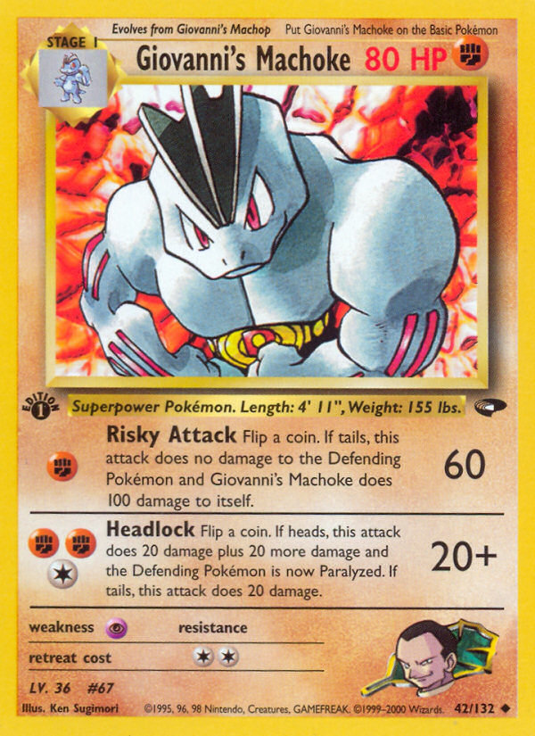 Giovanni's Machoke 42/132 Gym Challenge