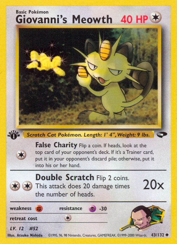 Giovanni's Meowth 43/132 Gym Challenge