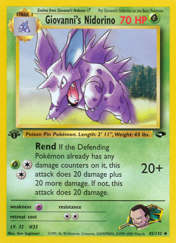Giovanni's Nidorino 45/132 Gym Challenge
