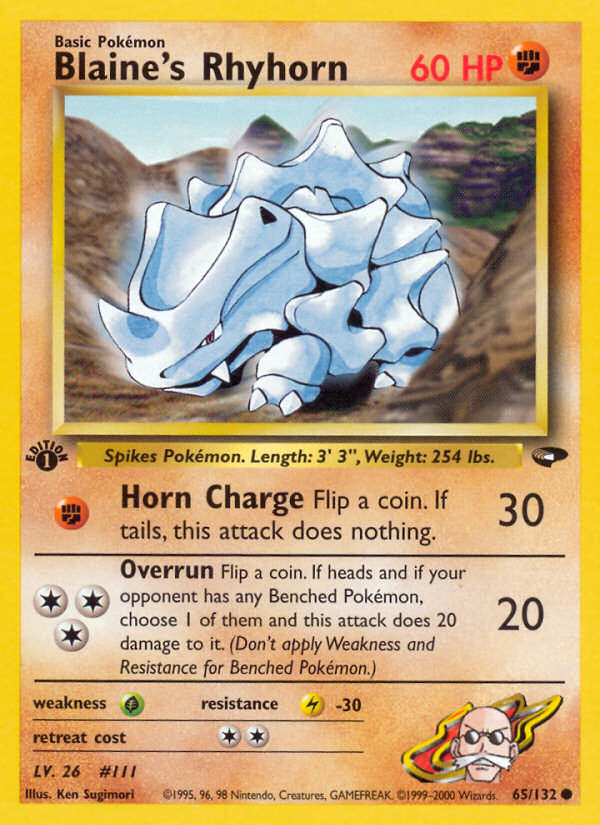 Blaine's Rhyhorn 65/132 Gym Challenge