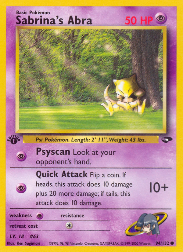 Sabrina's Abra 94/132 Gym Challenge