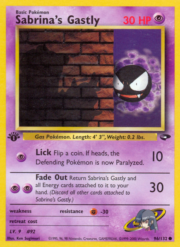 Sabrina's Gastly 96/132 Gym Challenge
