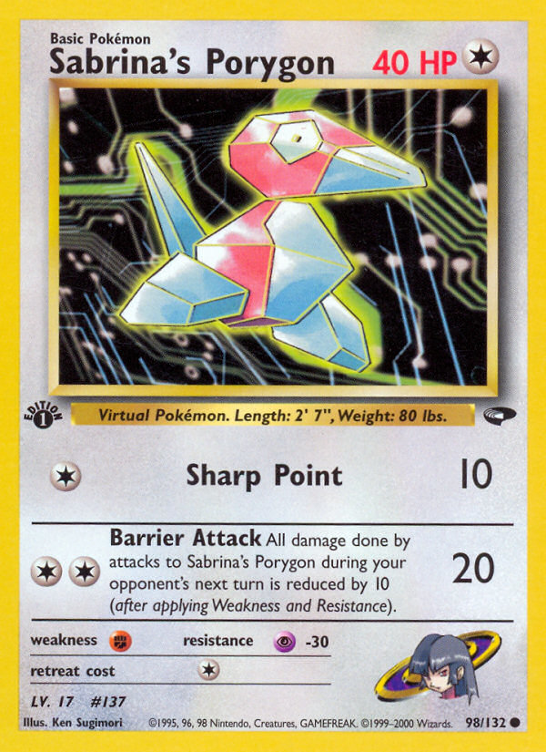 Sabrina's Porygon 98/132 Gym Challenge