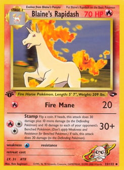 Blaine's Rapidash 33/132 Gym Challenge
