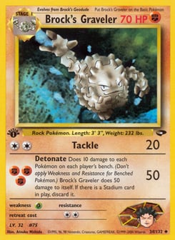 Brock's Graveler 34/132 Gym Challenge