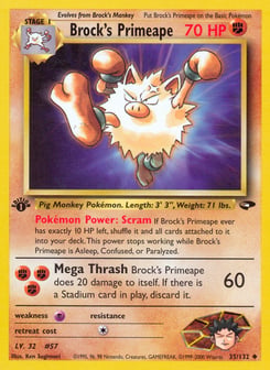 Brock's Primeape 35/132 Gym Challenge
