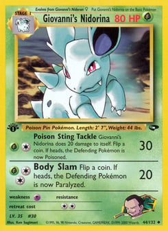 Giovanni's Nidorina 44/132 Gym Challenge