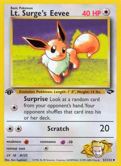 Lt. Surge's Eevee 51/132 Gym Challenge