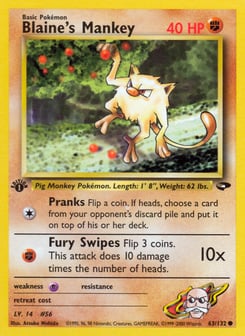 Blaine's Mankey 63/132 Gym Challenge