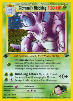 Giovanni's Nidoking 7/132 Gym Challenge