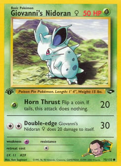 Giovanni's Nidoran ♀ 75/132 Gym Challenge