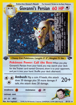 Giovanni's Persian 8/132 Gym Challenge