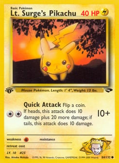 Lt. Surge's Pikachu 84/132 Gym Challenge