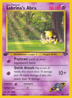 Sabrina's Abra 94/132 Gym Challenge