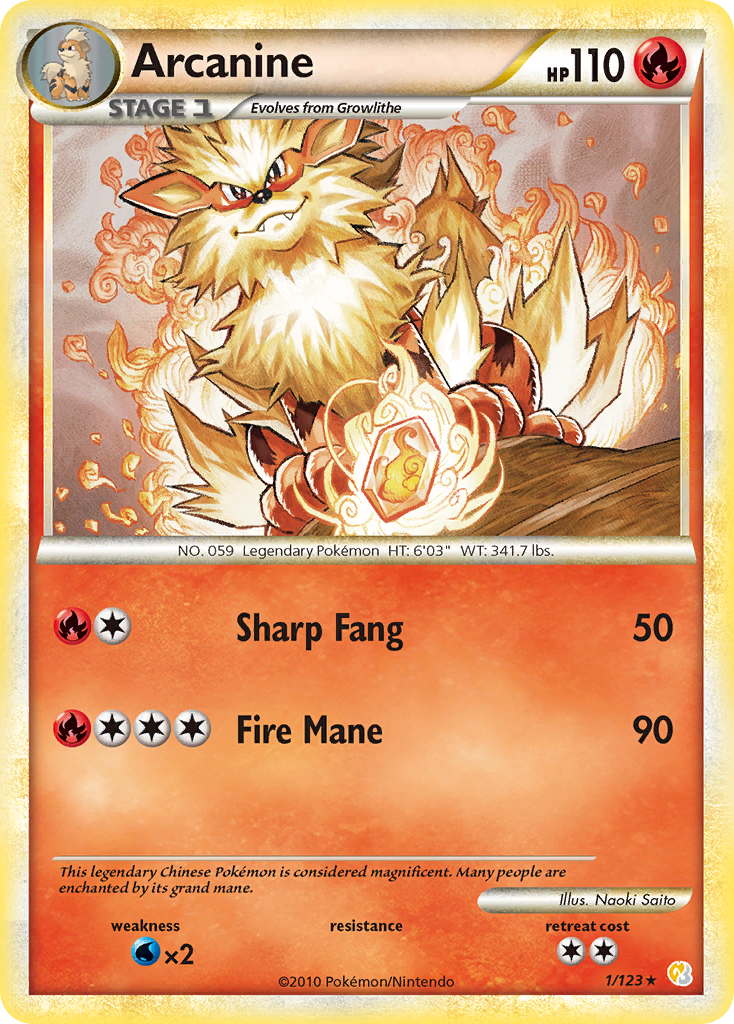 Arcanine 1/123 HeartGold & SoulSilver