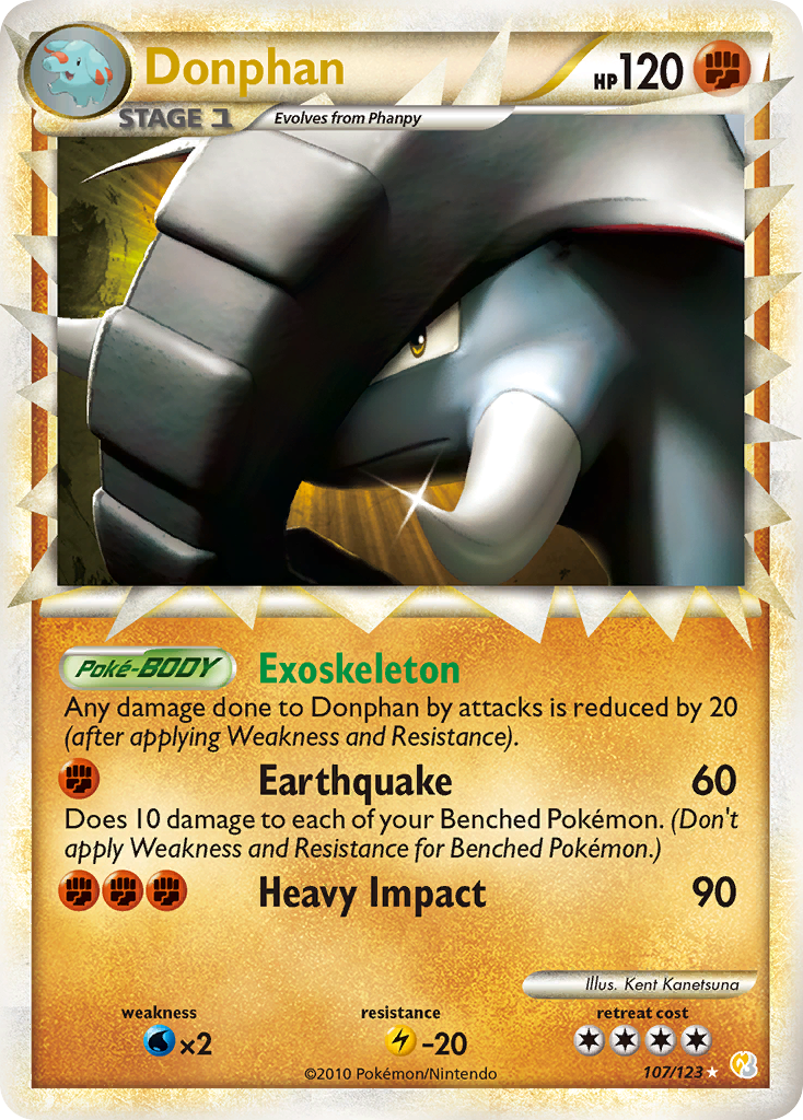 Donphan 107/123 HeartGold & SoulSilver