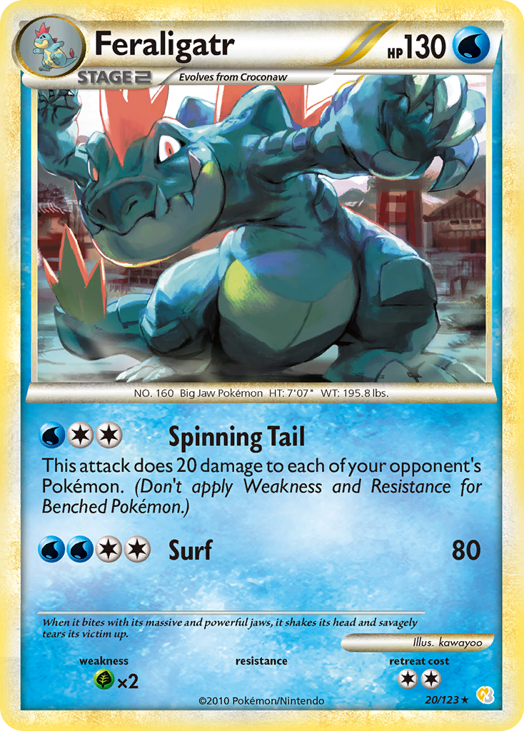 Feraligatr 20/123 HeartGold & SoulSilver