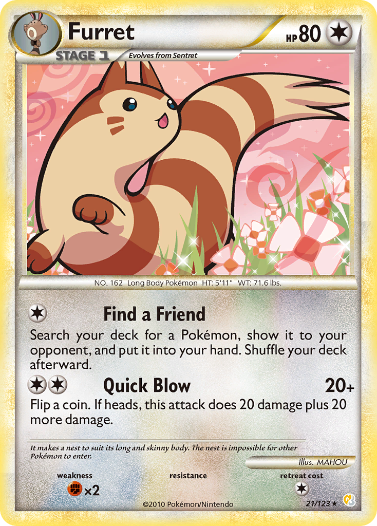Furret 21/123 HeartGold & SoulSilver
