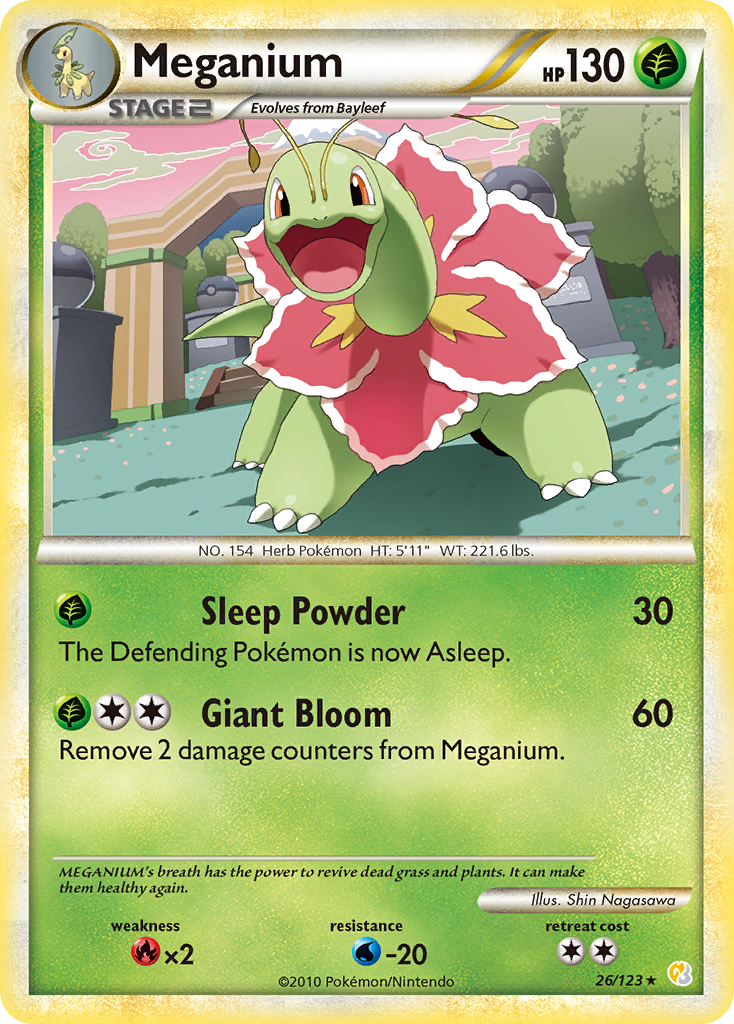 Meganium 26/123 HeartGold & SoulSilver