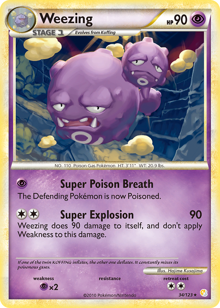 Weezing 34/123 HeartGold & SoulSilver