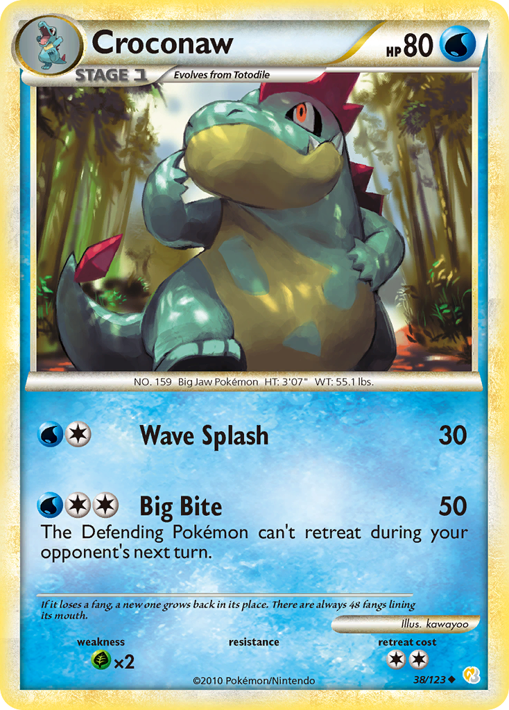Croconaw 38/123 HeartGold & SoulSilver