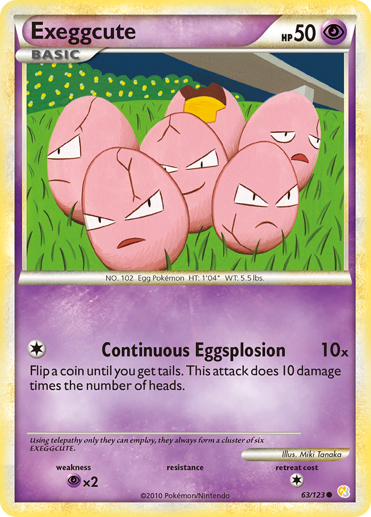 Exeggcute 63/123 HeartGold & SoulSilver