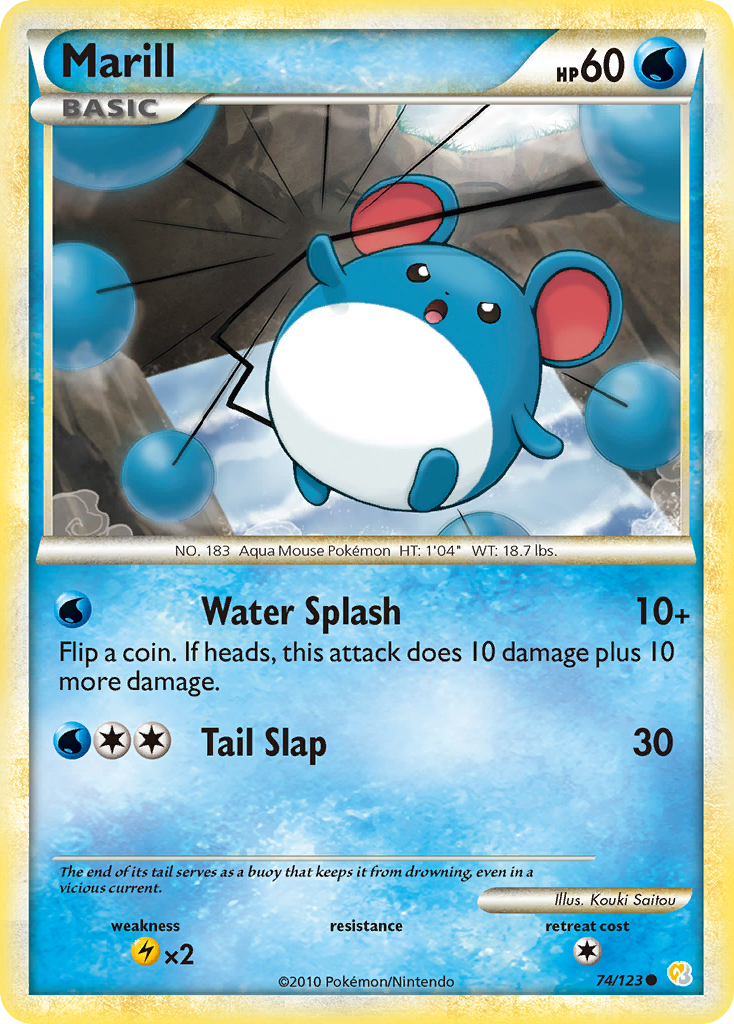 Marill 74/123 HeartGold & SoulSilver