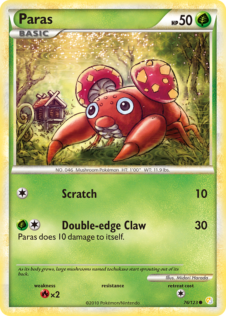 Paras 76/123 HeartGold & SoulSilver